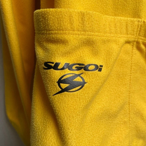 SUGOI full zip yellow bicycle fleece jacket Sz L (PTP 20") - Picture 5 of 8